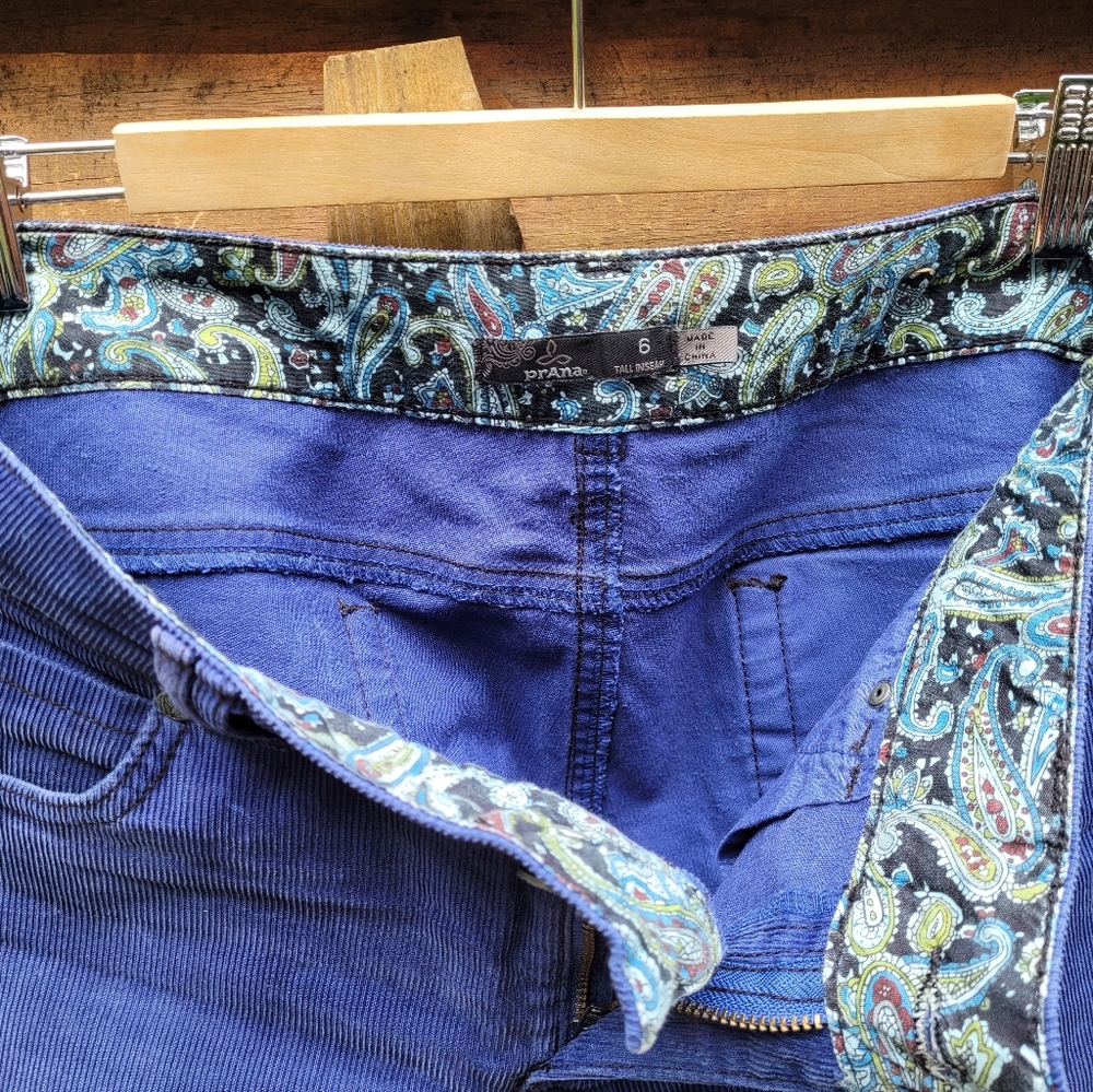 Prana Women's Blue Corduroy Jeans - Picture 7 of 7